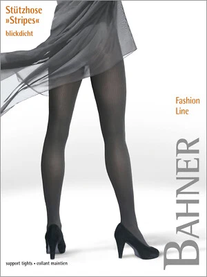 Bahner Stützstrumpfhose 40den, blickdicht mit Streifenoptik, div. Gr.+Fb., 109 - Bild 1 von 4