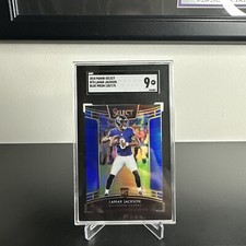 2018 Panini Select - Concourse Blue Prizm #70 Lamar Jackson /175 (RC) SGC 9