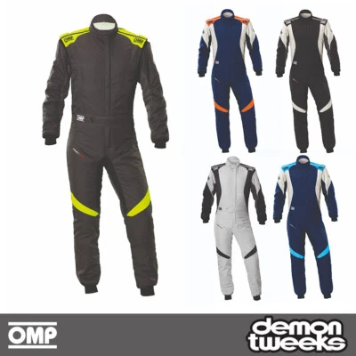 Traje de carreras OMP First Evo - Aprobado por la FIA 8856-2018, 2 capas, mangas flotantes Foto 1 de 4