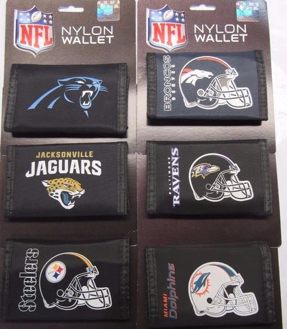 NFL Printed Tri-Fold Nylon Wallet RICO -Select- Team Below Cover