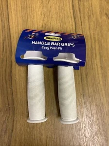 White BMX Bike Handle Bar Grips - Kids Size Soft - Picture 1 of 1