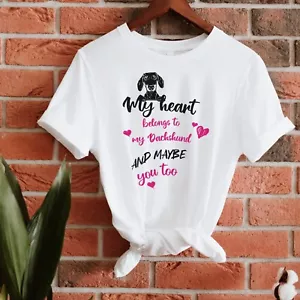 Dachshund Tee - Heartfelt Design, Casual Wear, Ideal Gift for Dog Lovers - Picture 1 of 39
