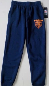 CHICAGO BEARS YOUTH SWEATPANTS S M L NWT NAVY BLUE POLYESTER BOYS POCKETS - Picture 1 of 2