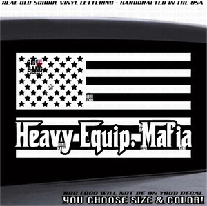 Equipo pesado Mafia EE. UU. BANDERA Vinilo Calcomanía Adhesivo Oficial Trabajo Sindical Calificado - Imagen 1 de 4