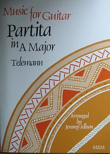 Music For Guitar Partita A Major Classical Solo Sheet Music Book Telemann--- - Picture 1 of 2