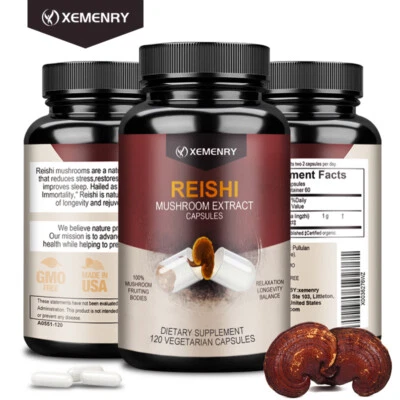 Reishi Pilzextrakt 1000mg - Immunsystem Boost, Kognition Gesundheit, Adaptogene - Bild 1 von 4