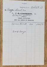 1927 Letterhead New York Apalachin CB Goodenow Grain Potatoes