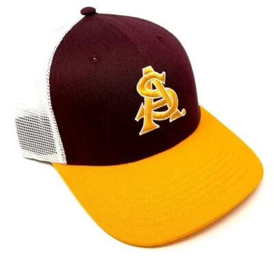 ARIZONA STATE SUN DEVILS MESH TRUCKER HAT MVP AUTHENTIC NCAA FOOTBALL TEAM NEW - Image 1 of 3