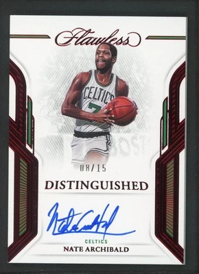 2022-23 NATE ARCHIBALD 08/15 AUTO PANINI FLAWLESS DISTINGUISHED AUTOGRAPHS - Image 1 of 2