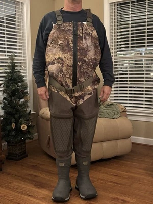 Vadeadores de pecho de caza transpirables con cremallera frontal Northern Flight para hombre 8 Reg TT Pradera Foto 1 de 4