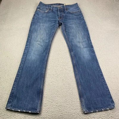 VTG Hollister Y2K Jeans Mens 31x32 Low Rise Slim Boot Boomer Blue Medium Wash - Image 1 of 4