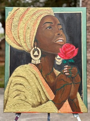 Original Textured/Acrylic Painting on Canvas by Original Artist (Signed) 18x24 - Image 1 of 4