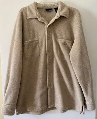 Chaqueta Camisa Marrón Faded Glory Para Hombre Talla L (42-44) Botón Delantero Mangas Largas... Foto 1 de 4