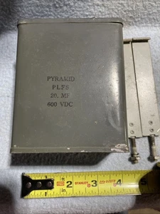 Pyramid Oil Filled Can Capacitor 20mfd 600volts Insulation Ohms Over 50k Meg. - Picture 1 of 3