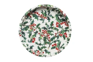 Emma Bridgewater - Holly Christmas -  Deepwell Tin Tray - 300 mm (d) - Picture 1 of 1