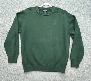 Vintage LANDS END Pullover Herren L 42-44 Grün Drifter Pulli Opa Baumwolle USA - Bild 1 von 12