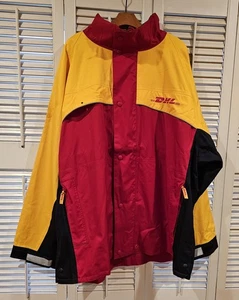Chaqueta cortavientos vintage DHL Service para hombre con capucha ropa deportiva talla 2XL - Imagen 1 de 9