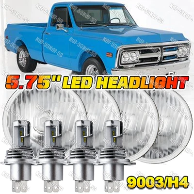 Faros LED redondos Hi/Lo de 5,75" 5-3/4" para camioneta GMC C15/C1500 1961-1972 C2500 Foto 1 de 4