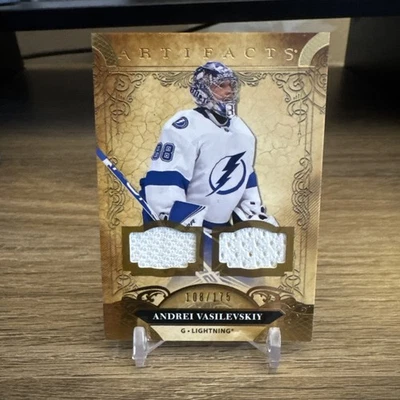 2020-21 Upper Deck Artifacts Material Gold /175 Andrei Vasilevskiy #61 - Image 1 of 2
