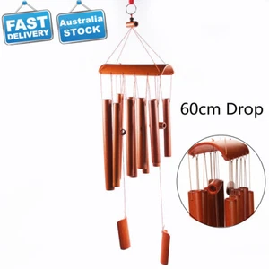 Bamboo Wood Wind Chimes Tubes Outdoor-Bells Garden Decoration 60CM Drop - Picture 1 of 11