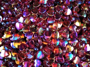 Cuentas Plástico Rojo AB Corazones 25g Hágalo Usted Mismo Joyería Collares Pulseras - Imagen 1 de 2