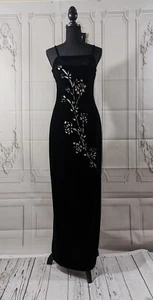 Vintage Y2K Velvet Goth Cutout Maxi Dress 11/12 - Picture 1 of 8