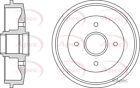 Brake Drum fits CITROEN XSARA N1 1.4D Rear 03 to 05 8HX(DV4TD) 424740 Apec New
