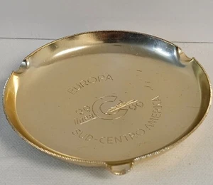 Linea C Europa Süd-Mittelamerika goldfarbenes Aschenbecher 4,5" Durchmesser Kreuzfahrtschiff - Bild 1 von 20