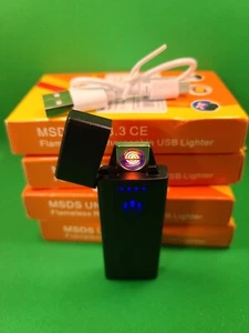 Smart Touch Sensor USB Rechargeable Double Arc Flameless Plasma Electric Lighter - Picture 1 of 4