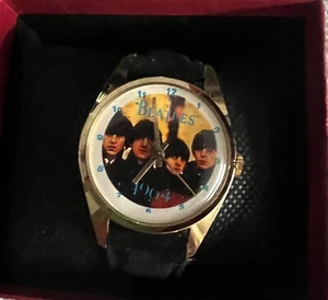 Beatles Watch, 1964 on Face , with Black Band - Picture 1 of 4
