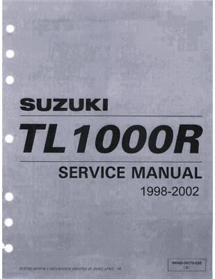Manual de reparación de taller de servicio de papel impreso de 3 orificios 1998-2002 Suzuki TL1000R TL1000 Foto 1 de 4