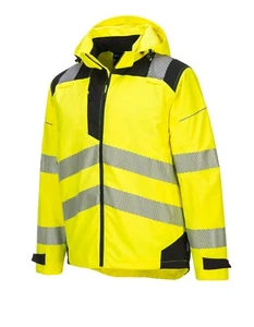 Portwest PW360 PW3 Premium Hi Vis Reflective Waterproof Safety Rain Jacket - Picture 1 of 9