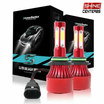 2x 4 lados 9006 HB4 LED Faro Bombilla 60W 7600LM 6000K Faro antiniebla de haz bajo Foto 1 de 4