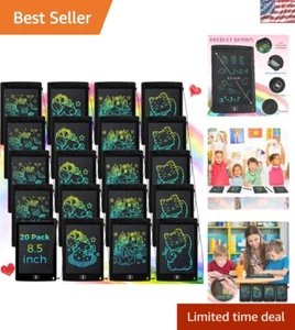 Planches de gribouillage LCD protection oculaire - Pack de 20 tampons de dessin 8,5" pour enfants créatifs - Photo 1/8