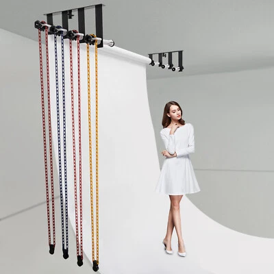 Kit de soporte de montaje en pared para fotografía de 4 rodillos soporte de fondo manual EE. UU. Foto 1 de 4