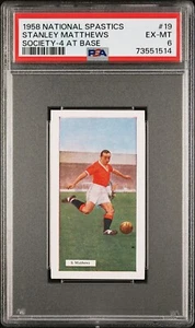1958 National Spastics #19 Stanley Matthews PSA 6 **Society-4 At Base** - Picture 1 of 2