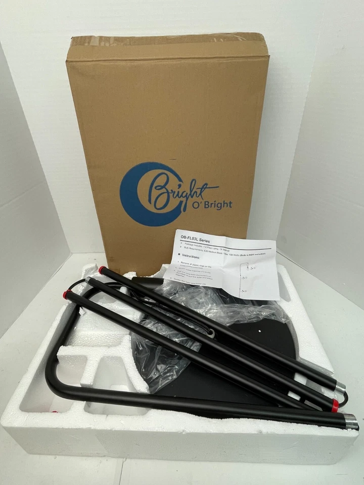 O’bright Industrial Floor Lamp for Living Room 100 Metal Lamp UL Certified E26