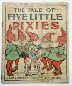 Rare Linen THE TALE OF FIVE LITTLE PIXIES - Bild 1 von 5