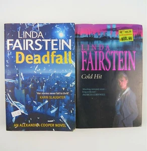 2x Linda Fairstein Novels Deadfall Cold Hit Murder Death Crime Thriller - Picture 1 of 3