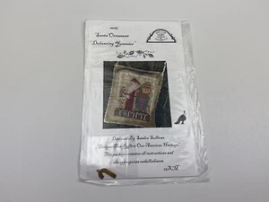 Homespun Elegance Delivering Yummies Santa Ornament 2015 Cross Stitch Pattern N - Picture 1 of 4