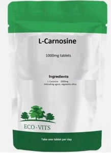 L-Carnosine 1000mg Tablets – Powerful Antioxidant & Anti-Aging Support - Picture 1 of 2