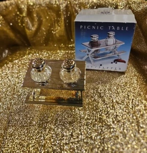 godinger silver art co PicNic Table salt and pepper - Picture 1 of 6