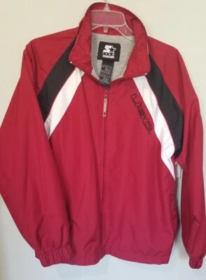Team Starter USC Gamecocks Jacket Girls Large 16/18 Red full zip Windbreaker - Изображение 1 из 4