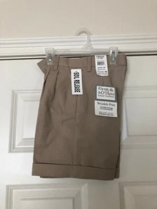 NEW Flynn Ohara Uniforms Girls Twill Shorts Khaki/Beige Size 8R 24.5in Waist - Picture 1 of 4