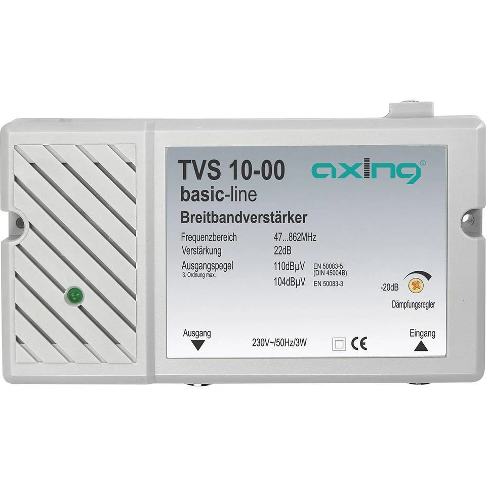 Axing TVS 10 Amplificatore multibanda BK, DVB-T 22 dB - Immagine 1 di 1