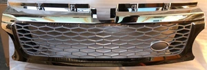 MIT CHROMED FRONT SILVER MESH GRILLE FOR RANGE ROVER L320 SPORT MODEL 2010-2013 - Picture 1 of 12