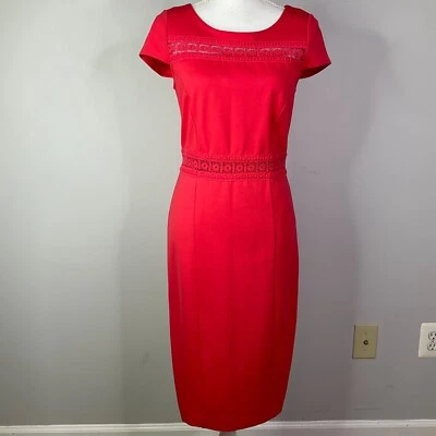 Boden Hera Ponte Knit Dress Women Size 6 Pink Stretch Lined Midi Length - Image 1 of 4