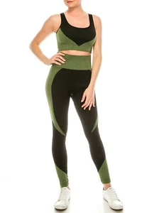 Seamless yoga set - workout set Activewear Sports bra & leggings - Picture 1 of 5