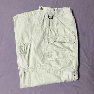 Vintage Columbia PFG Convertible Cargo Pants Khaki Cotton Canvas Men's Size XL - Image 1 of 4