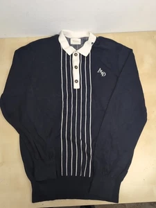 Aimé Leon DoreStriped Polo Sweater Blue And White *Read* - Picture 1 of 9